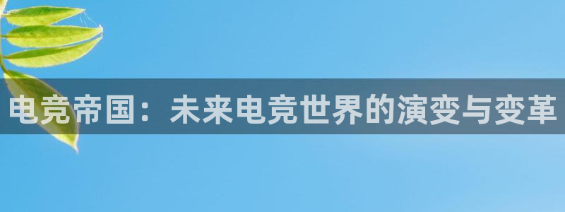雷火电竞竞技平台官网：电竞帝国：未来电竞世界的演变与变革